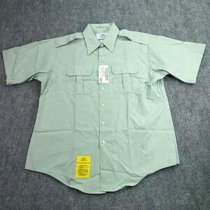 DSCP Garrison Collection Shirt Mens 17 1/2 Army Green Short Sleeve NEW